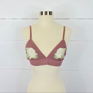 New with tag PINK Victoria's Secret Floral Patch Bralette